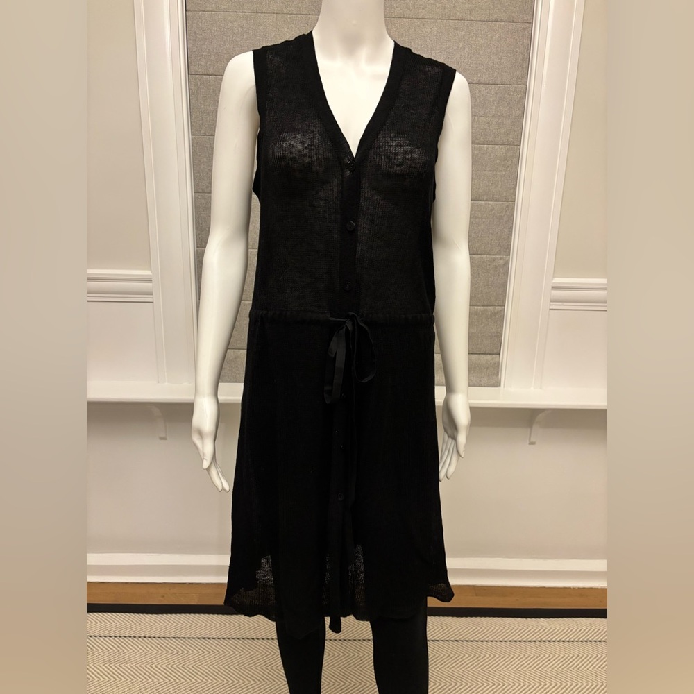 Eileen Fisher Black Long Vest